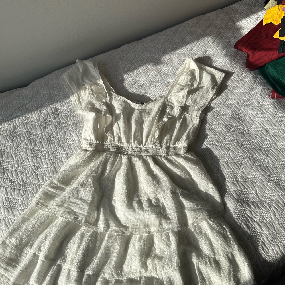 White Ruffled Dress